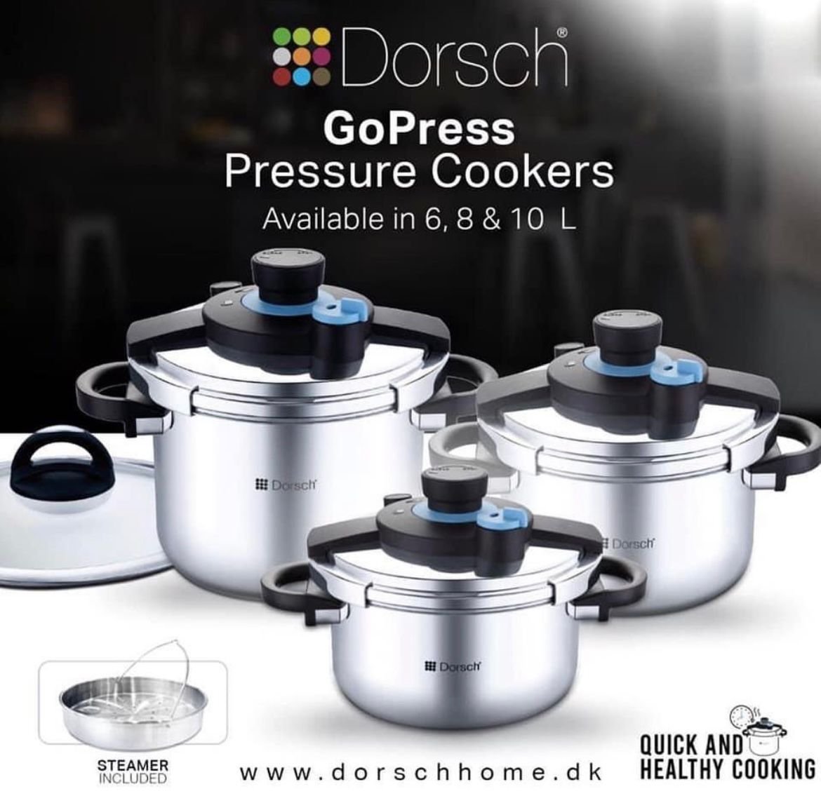 WhatsApp Image 2026-04-02 at 10.11.43 AM (1) طنجرة ضغط 6 لتر معدن ستانلس ستيل مقاوم للصدء 10\18 - Dorsch - الصورة 1