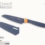 سكين سانتوكو مطلي 5 إنش ستانلس الماني برتقالي - Dorsch
