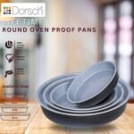 صينية فرن دائري مقاس 28 سم  مغلفة بالسيراميك أسود - Dorsch