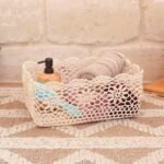 سلة بشاكير كروشيه مستطيلة