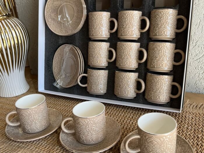 طقم فناجين قهوة 12\12 بورسلان