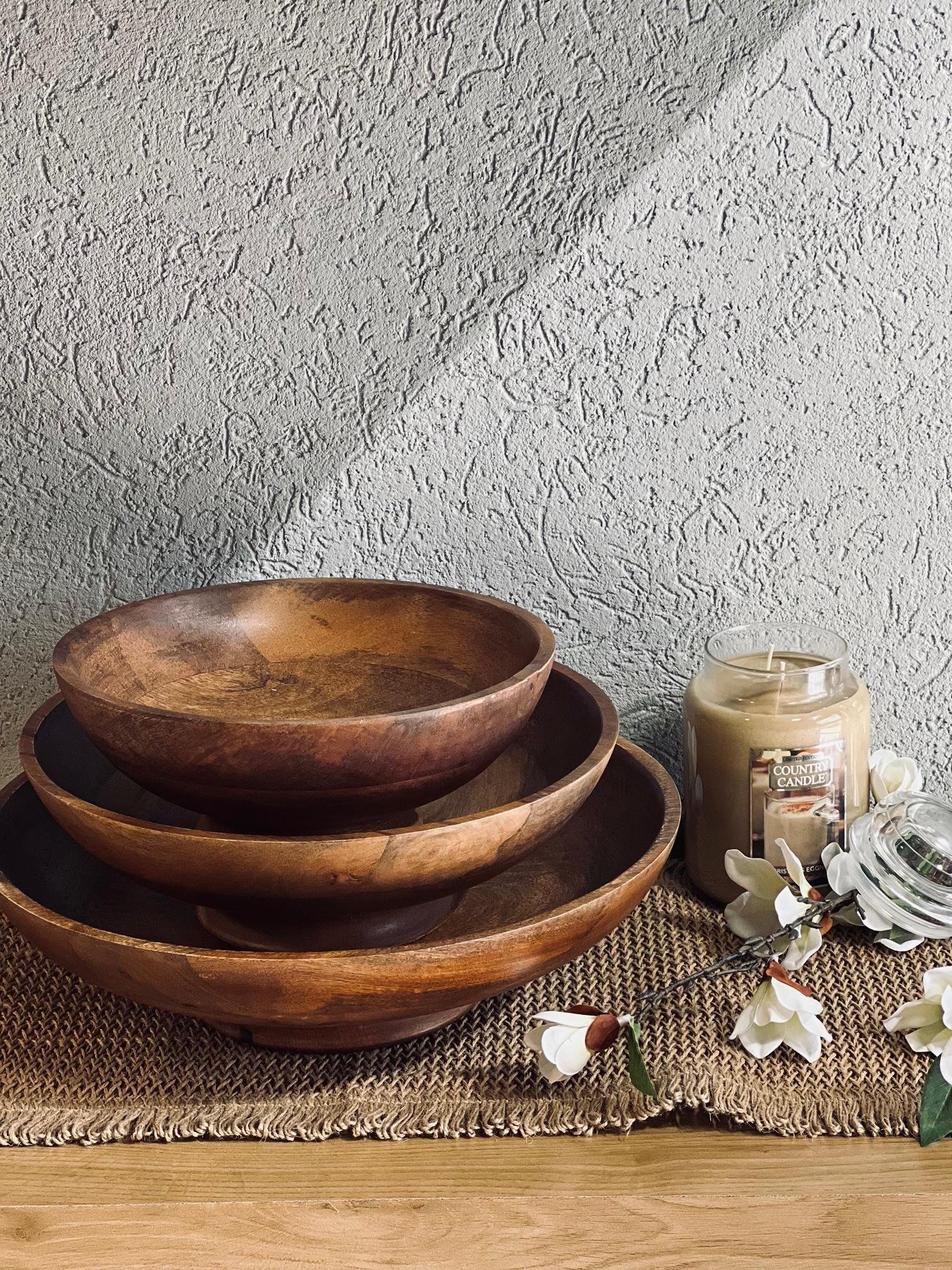 WhatsApp Image 2026-03-10 at 9.18.37 AM طقم جاط فواكة 3 قطع مدور خشب هندي - الصورة 1