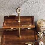 مضيفة خشب هندي مستطيل