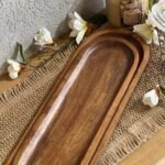 طقم جاط بيضاوي خشب هندي