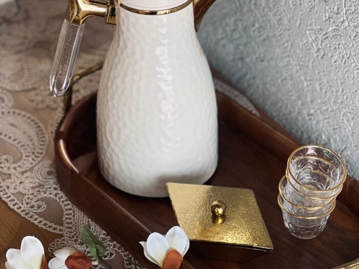 ثيرموس 1 لتر ستانلس بيج يد كبس اكرليك فضي