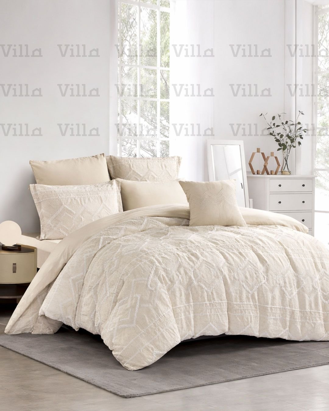 WhatsApp Image 2026-03-14 at 12.18.19 AM طقم لحاف كينج 7 قطع بيج - Mint 01 - الصورة 1