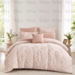 طقم لحاف كينج 7 قطع زهري  - Sail 01