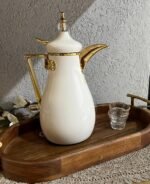 ثيرموس قهوة 1 لتر بيج مع يد ذهبي كبس طابة كريستال