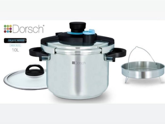 طنجرة ضغط 10 لتر معدن ستانلس ستيل مقاوم للصدء 10\18 -  Dorsch