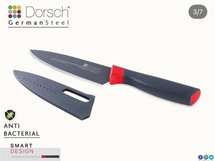 سكين شيف مطلي 6 إنش ستانلس الماني أحمر - Dorsch