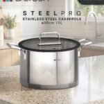 طنجرة معدن ستانلس 28 سم - 11.3 لتر مقاوم للصدء 10\18 -  Dorsch