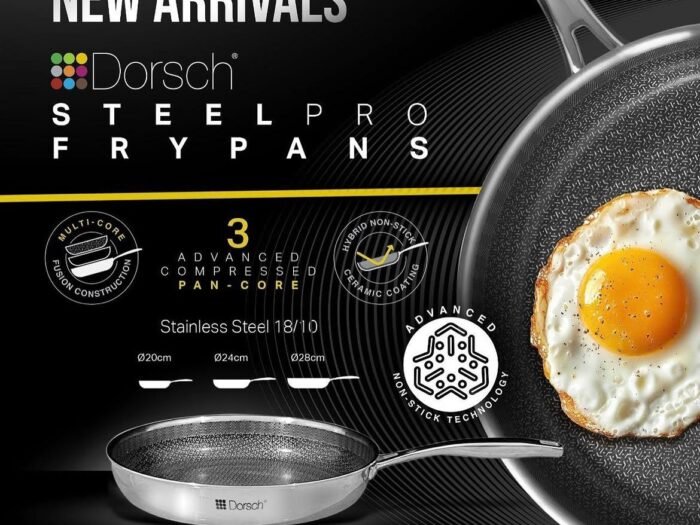 مقلاه ستانلس 20 سم مقاوم للصدء 10\18 -  Dorsch