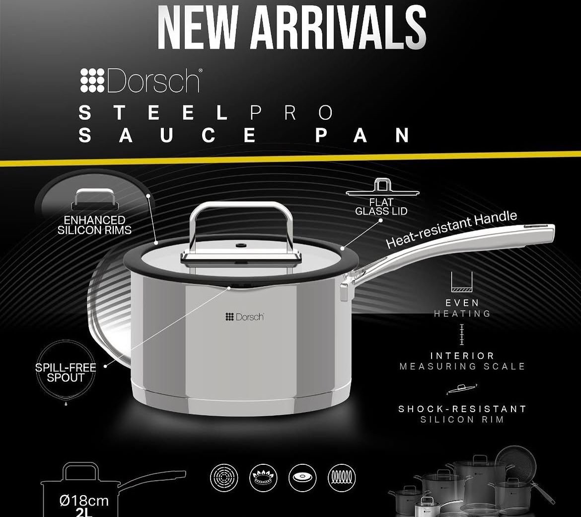 WhatsApp Image 2026-04-04 at 10.48.12 AM كاسرولة ستانلس برو 18 سم مقاوم للصدء 10\18 - Dorsch - الصورة 1