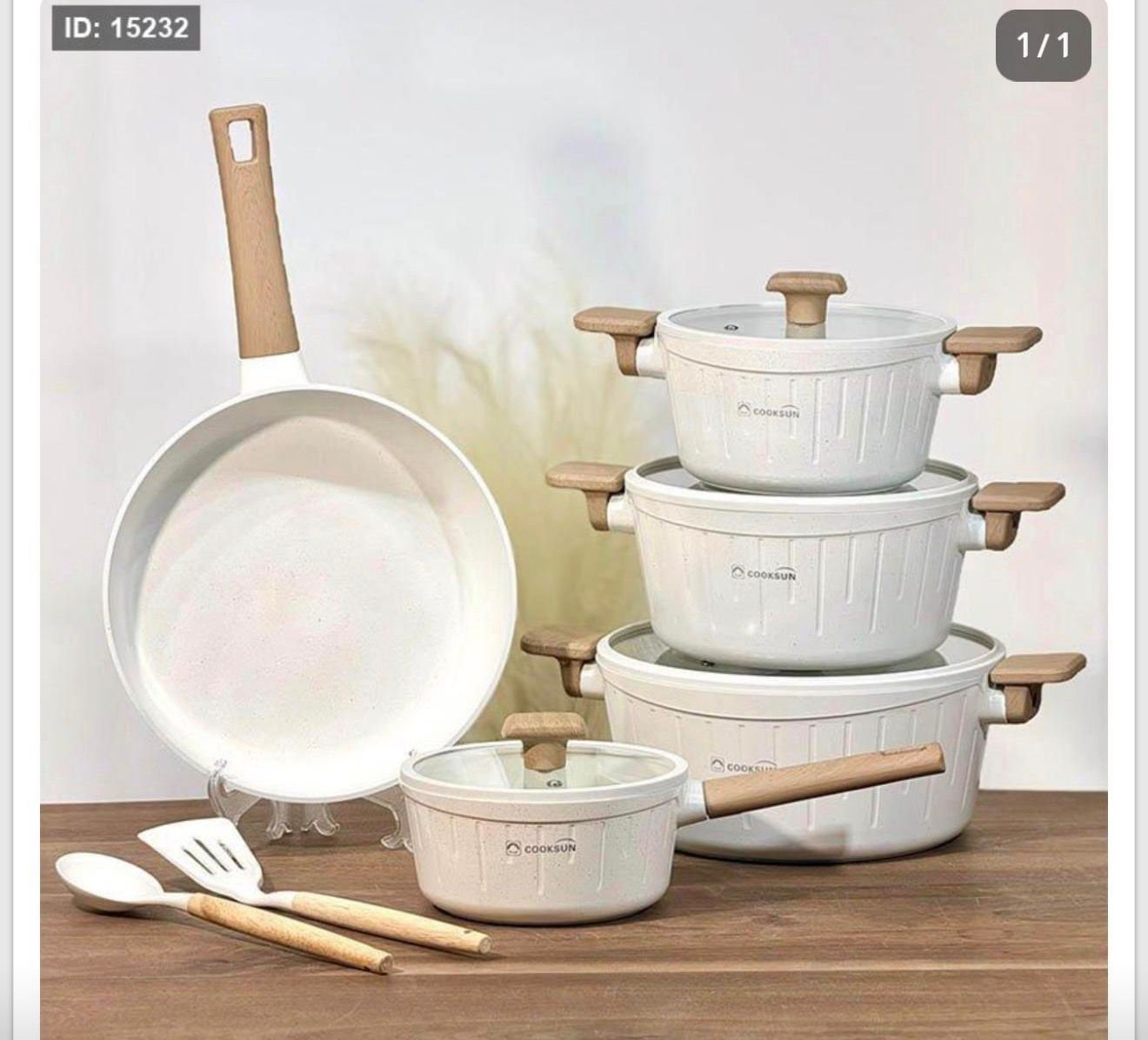 WhatsApp Image 2026-04-05 at 1.10.59 PM طقم طناجر جرانيت بيج 5 قطع - الصورة 1