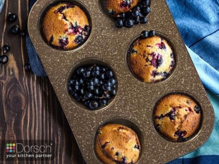 قالب للمخبوزات مغلفة بطبقة غير لاصقة 6 حجرات خمري  - Dorsch