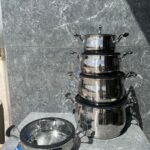 طقم طناجر 5 قطع ستانلس ستيل