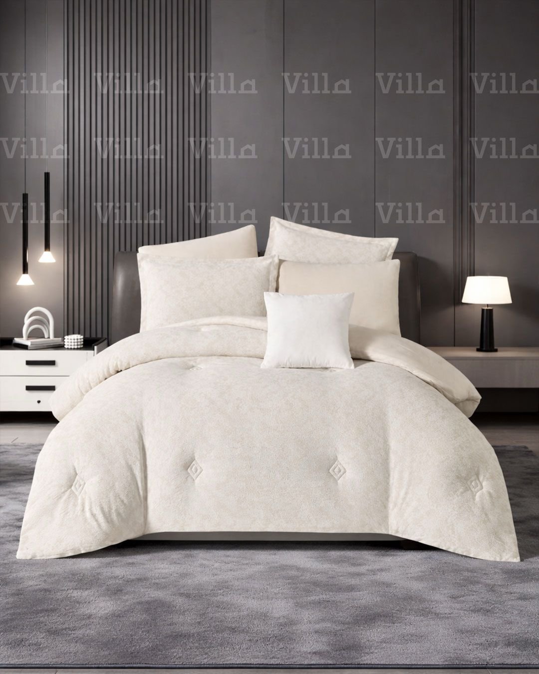 WhatsApp Image 2026-04-07 at 9.42.17 AM (2) طقم لحاف مجوز 7 قطع آيفوري - NOVA - الصورة 1