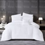 طقم لحاف مجوز قطن 7 قطع أبيض - LUNA