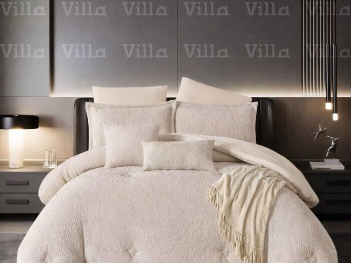 طقم لحاف مجوز 9 قطع بيج - GLOW 02